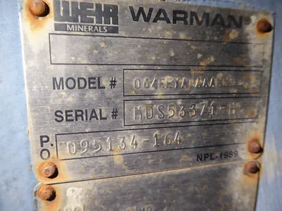 Used WARMAN 064EEYAMAAAMM03 Pumps South Carolina US | Yellow Tag Capital Recovery #1328003