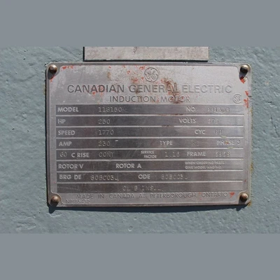 Canadian General Electric 250 HP Electric Motor