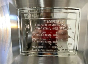 Used FELDMEIER FELDMEIER 140 GALLON 316L STAINLESS STEEL VESSEL WITH LOAD CELLS Pressure Vessels New York US | Michael Benalt Inc #1274314