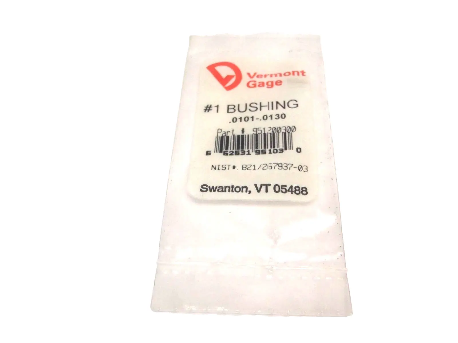 New | in-Stock VERMONT GAGE #1 BUSHING .0101-.0130 RANGE Valves/Fittings | Maverick Industrial Sales #1107855