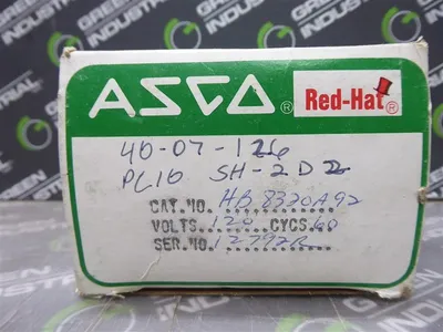 ASCO HB 8320A92 Red Hat Solenoid Valve New