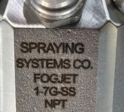 Used FogJet FogJet 1-7G-SS 12.5 Nozzle 303 Nozzles South Carolina US | Palmetto Automation #1157784