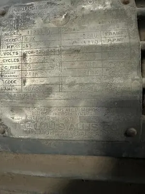 USED LOUIS ALLIS INDUCTION MOTOR