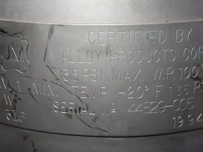 Alloy Products Corporation Pressure Vessel