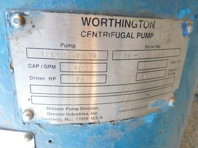 Used Worthington Industries 12L40-7 STG Pumps Ohio US | Equipment Recovery Corp. #1330716