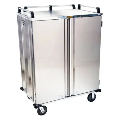 Alluserv ST2D2T20 Ambient Meal Delivery Cart W/ (20) Tray Capacity, Stainless