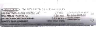 NEW BANNER 804339 LIGHT STRIP WLS27XGYRXX6-1130DS24Q