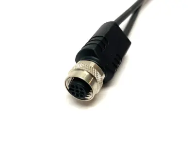 USED ESCHA SPLITTER Y-CABLE M12 FEM. TO DUAL M8 MALE