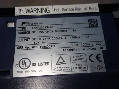New | in-Stock FUJI ELECTRIC FRNF25C1S2U Power Inverters | HGR 24 #747651
