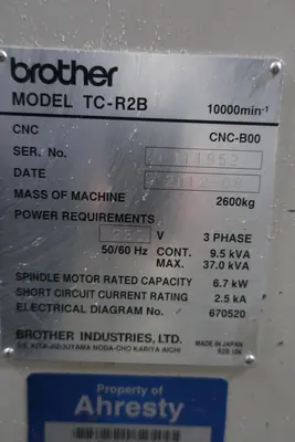 Used 2012 BROTHER TC-R2B Drilling & Tapping Centers Illinois US | Aucto #1306854