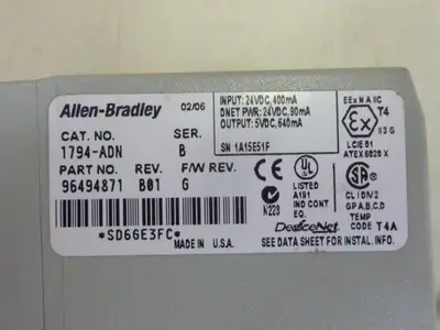 USED ALLEN BRADLEY 1794-ADN SER B