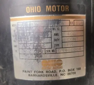 Ohio 24V Electric Motor Forklift Application & 7394 John Barnes Hydraulic Pump
