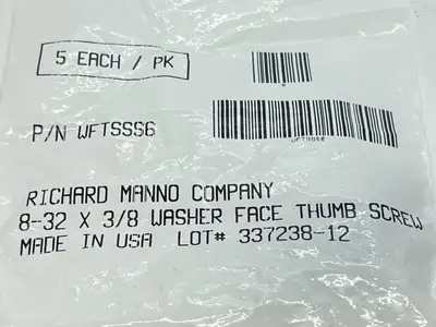 New | in-Stock Richard Manno WFTSSS6 Nuts & Screws Michigan US | Maverick Industrial Sales #1397036