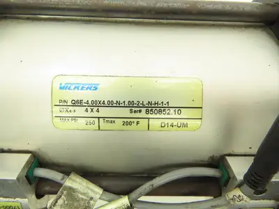 Vickers Q6E-4.00X4.00-N-1.00-2-L-N-H-1-1 Pneumatic Air Cylinder 4"Bore 4"Stroke