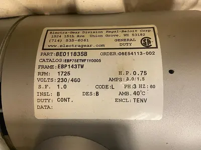 USED ELECTRA-GEAR 8E01183SB