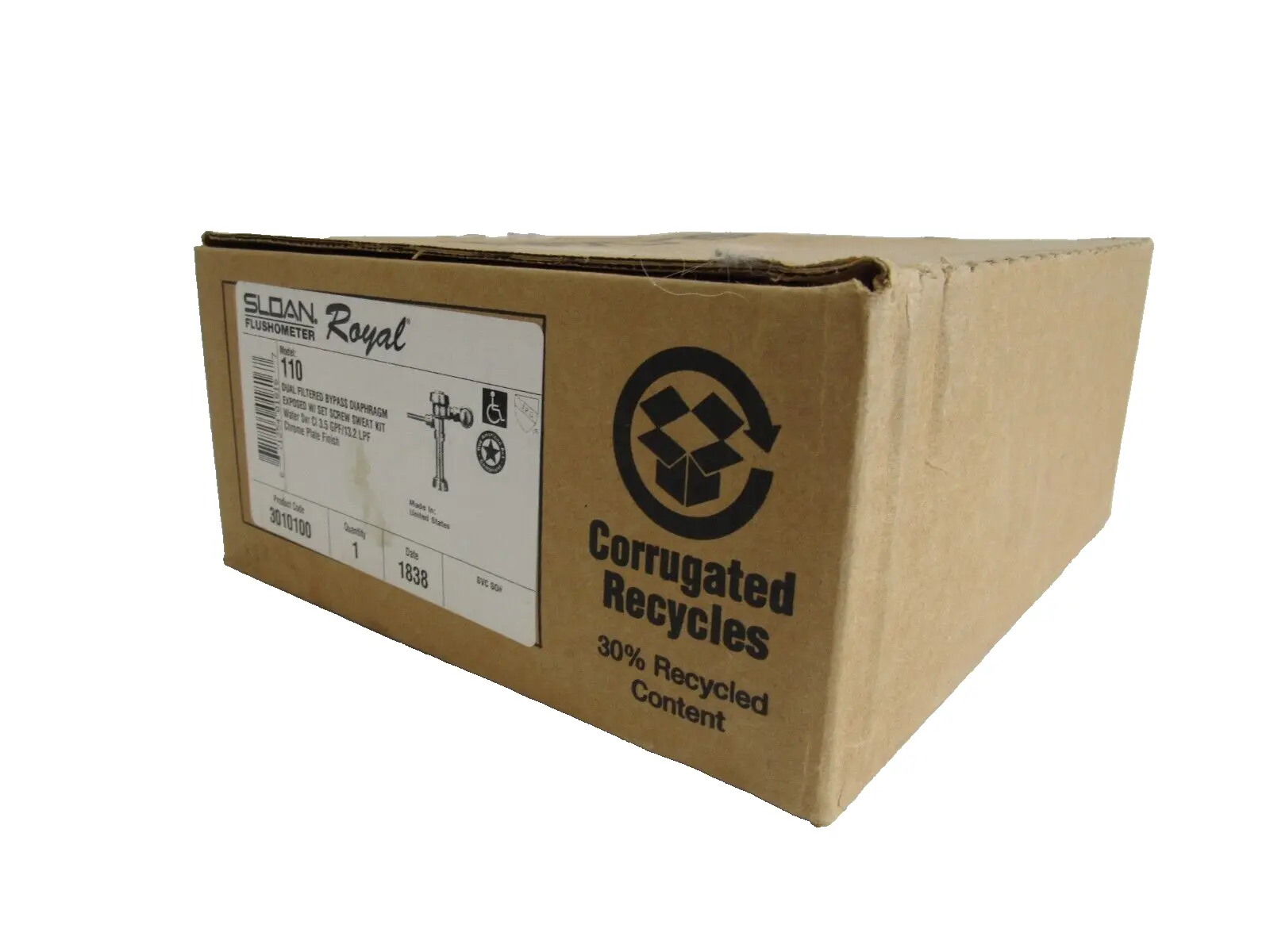 NEW SLOAN 110 FLUSHOMETER VALVE 3.5GPF/13.2LPF