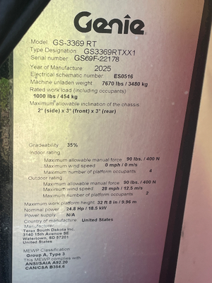 NEW 2025 Genie GS-3369 RT