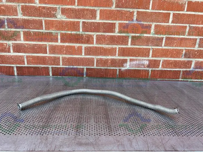 Used STAINLESS STEEL BELLOWS FLEXIBLE VACUUM HOSE 41" W/ KF25 FITTING Hoses | Equipment Lab #486894