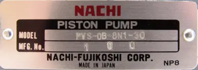 NEW NACHI PVS-0B-8N1-30 VARIABLE VOLUME PISTON PUMP PVS0B8N130