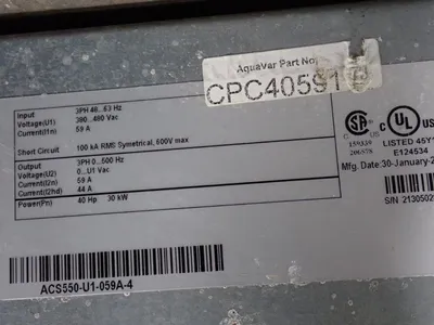 Used GOULDS ACS550U1059A4 AC Drive Control Module Ohio US | HGR 24 #747447