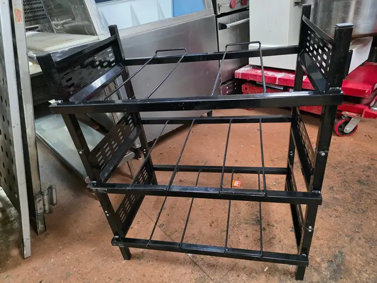 Used Capital Used Capital Black 3 Tier Can Rack - COZ Racks/Shelving Illinois US | Falcon Restaurant Supply #1375163