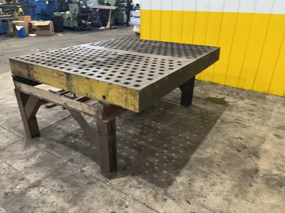 70.5" X 59.5" X 34.5" X 6.25" METALWORKING IRON FORMING ACORN TABLE: YOBRO #24097