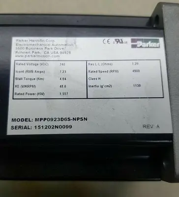 New | in-Stock PARKER MPP0921B6S-NPSN Motors (misc) | ND Industrial Surplus #1223531