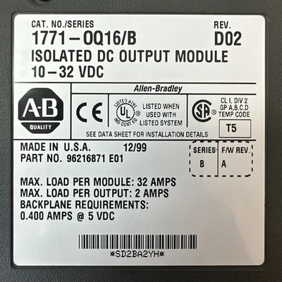 USED Allen Bradley 96216871 E01