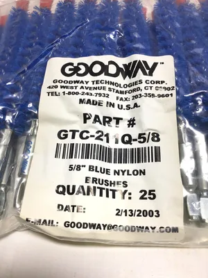 Goodway GTC-211Q Blue Nylon Cleaning Brushes 5/8″