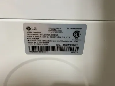 Used LG DLE8200W Miscellaneous Equipment Michigan US | Miedema Asset Management Group #1320967