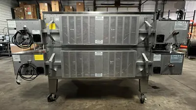 Used Lincoln Used Lincoln 3270 NG Impinger Conveyor Pizza Oven Double Stack Conveyor Ovens Illinois US | Falcon Restaurant Supply #1373763