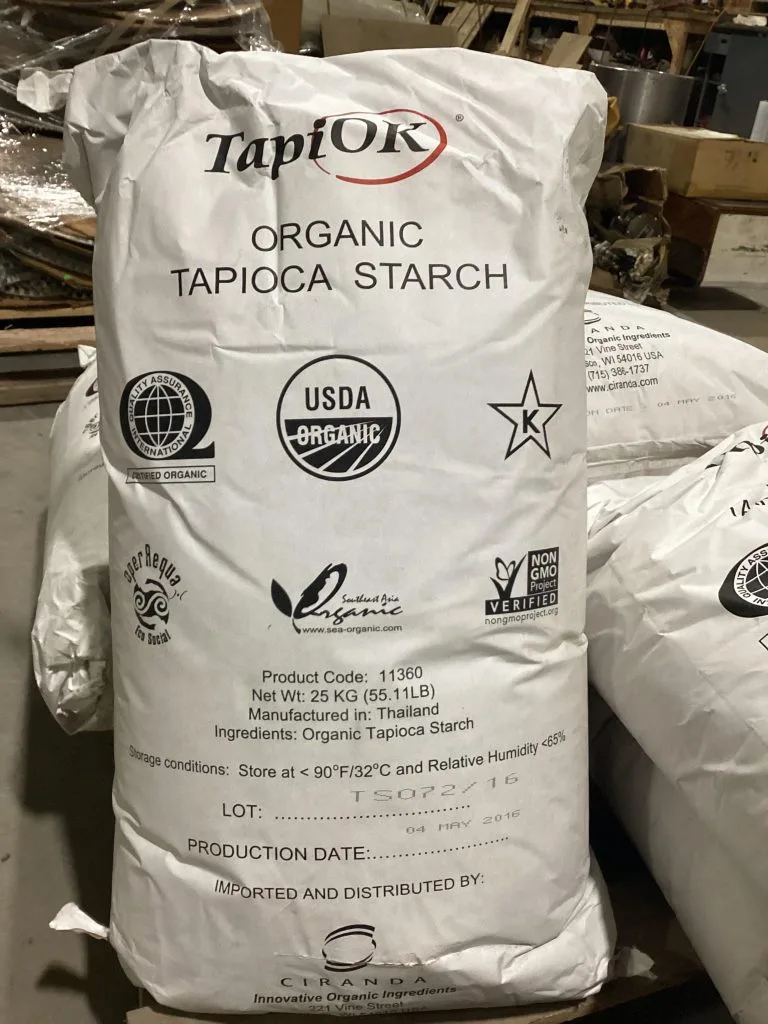 TapiOK Organic Tapioca Starch 55Lbs/Bag