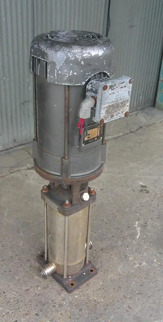 SPC9351  Pump Grundfos vertical centrifugal pump model C 4-100, 5 hp, Stainless Steel Contact Parts