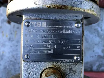 Thermal Oil / Hot Water Pump No. ETAN. YU 50-200m