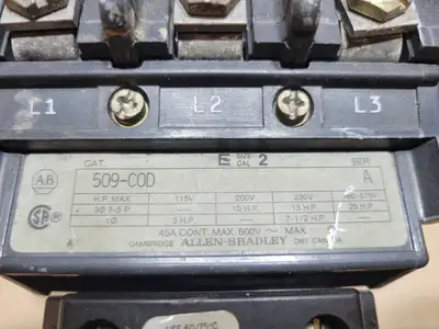 Used ALLEN-BRADLEY 509-COD Starters British Columbia CA | Lenmark #1488945