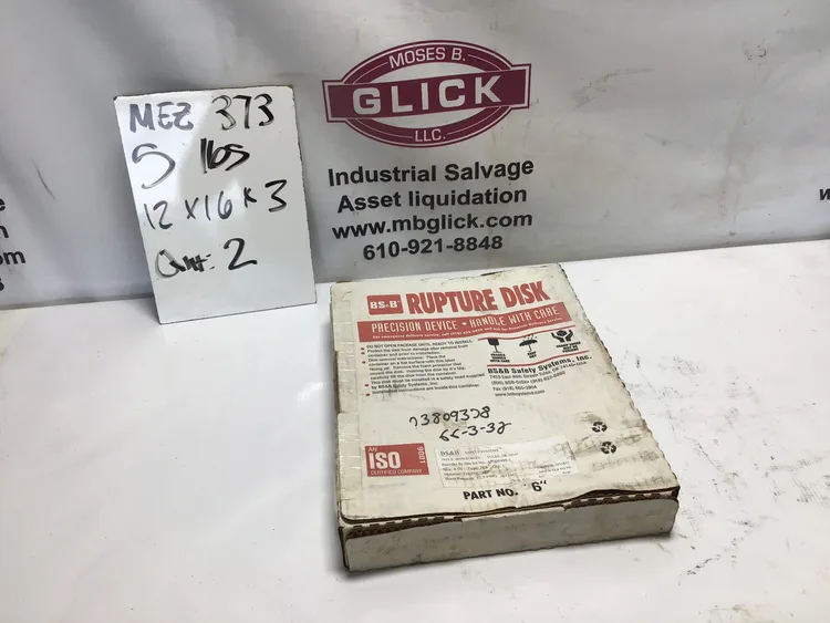 Used _UNKNOWN_ _UNKNOWN_ Rupture Disc Or Containment Disc Pennsylvania US | Moses B Glick #1012174