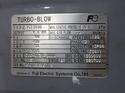 Fuji 7.5 Kw Blower