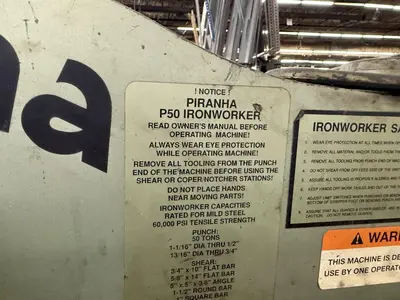 50 TON PIRANHA MODEL #P50 HYDRAULIC IRONWORKER: YOBRO #25289