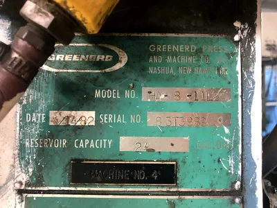USED 1983 GREENERD PRESSES GREENERD HA-8-11L2 PRESS