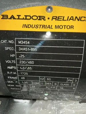 Used BALDOR M3454 A.C. Motors Ohio US | HGR 24 #1517059