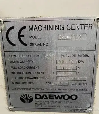 USED 2002 DAEWOO DMV-5020