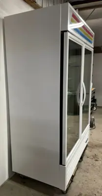 182-0192 True GDM-49F-HC~TSL01 2-Door White Display Freezer with Swing Doors