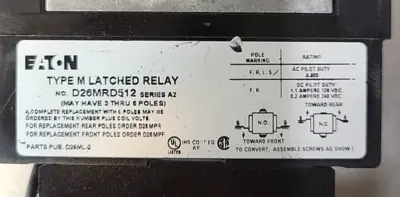 Eaton Cutler Hammer D26MRD512 Type M Relay Serie A2 (BIN3.5.1)