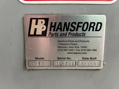 USED 2003 Hansford-Davis 15B
