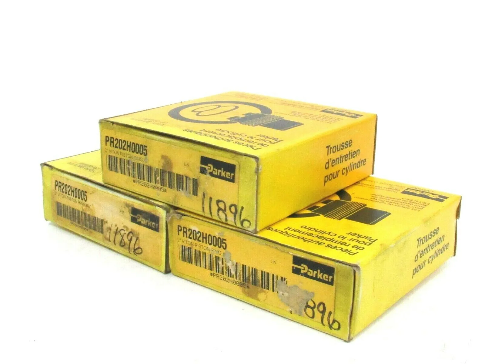 LOT OF 3 NEW PARKER PR202H0005 VITON PISTON RING KITS