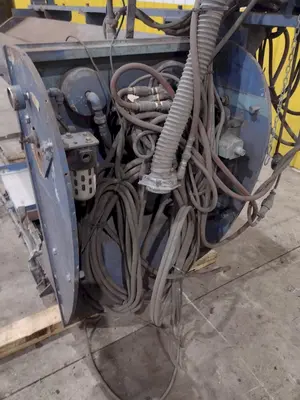 72" JETLINE SEAM WELDER WITH 3-WAY COPPER GROOVE BOTTOM CLAMP & MILLER COMPONENTS: STOCK #23642