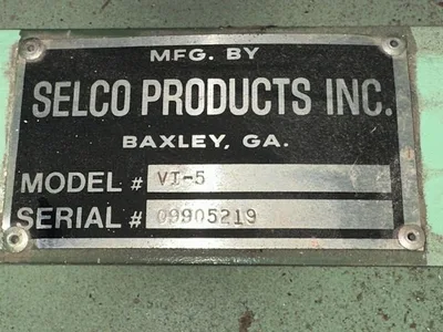 SELCO PRODUCTS VI-5 Extrusion Other, Baler | Mark One Machinery (2)