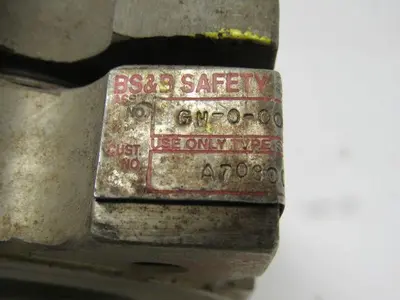 BS&B Safety Systems GW-0-0032-010 Rupture Disc Assembly 2"