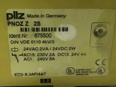 USED PILZ PNOZZ2S