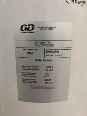 Used GARDNER DENVER VS70 Compressor Packages Pennsylvania US | Global Equipment International, LLC #1258246